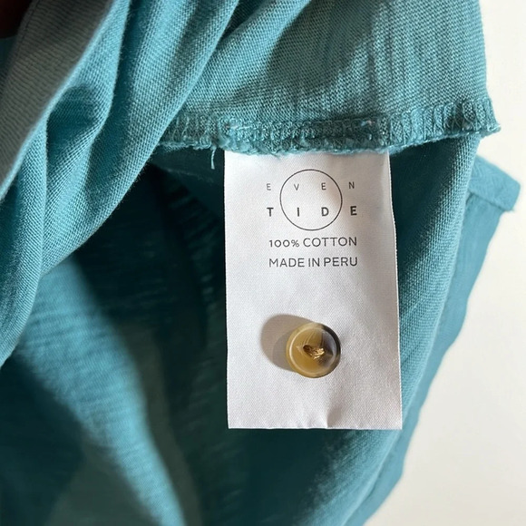 EVEN TIDE Men’s Large 100% Cotton Blue Short Sleeve Polo - Picture 6 of 7